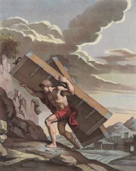 Samson trägt die Stadttore von Gaza auf den Hügel bei Hebron